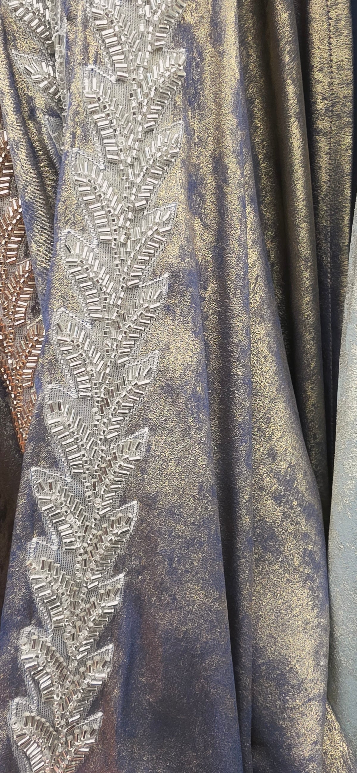 Beaded Metallica Abaya – 2-Piece Set