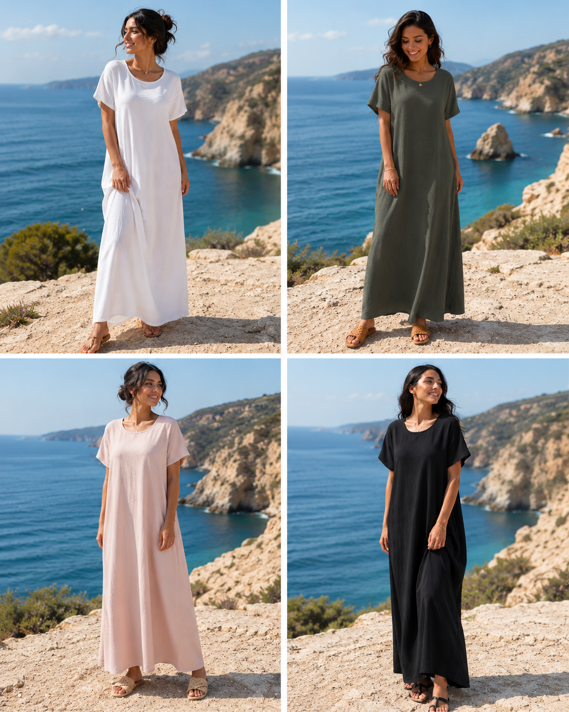CEY fabric short sleeve inner dresses