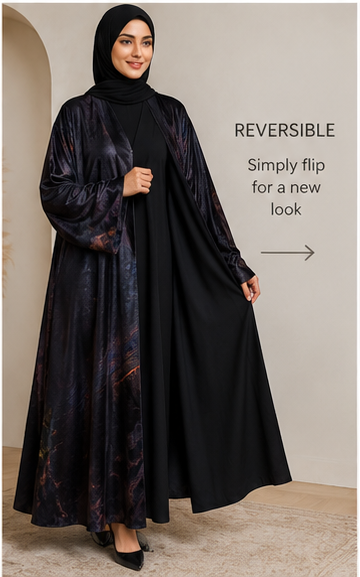 HANNA Lux Double-Sided 2pc Velevt Abaya