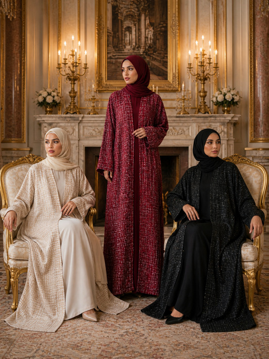 Tweed Abaya Set
