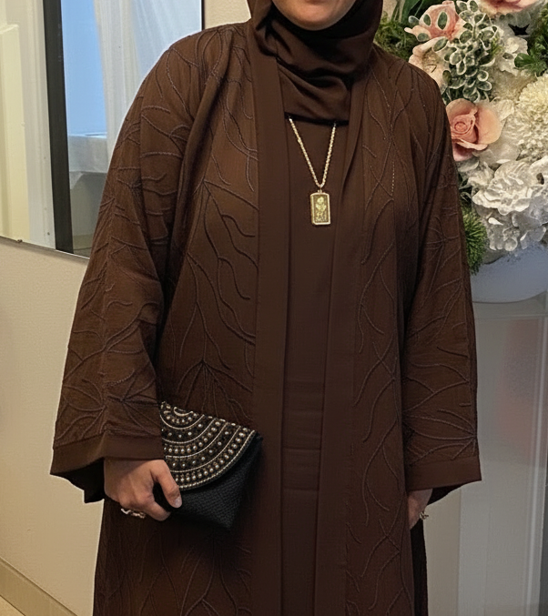 SOPHIA straight cut 4pc Abaya Set