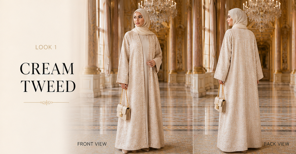 Tweed Abaya Set