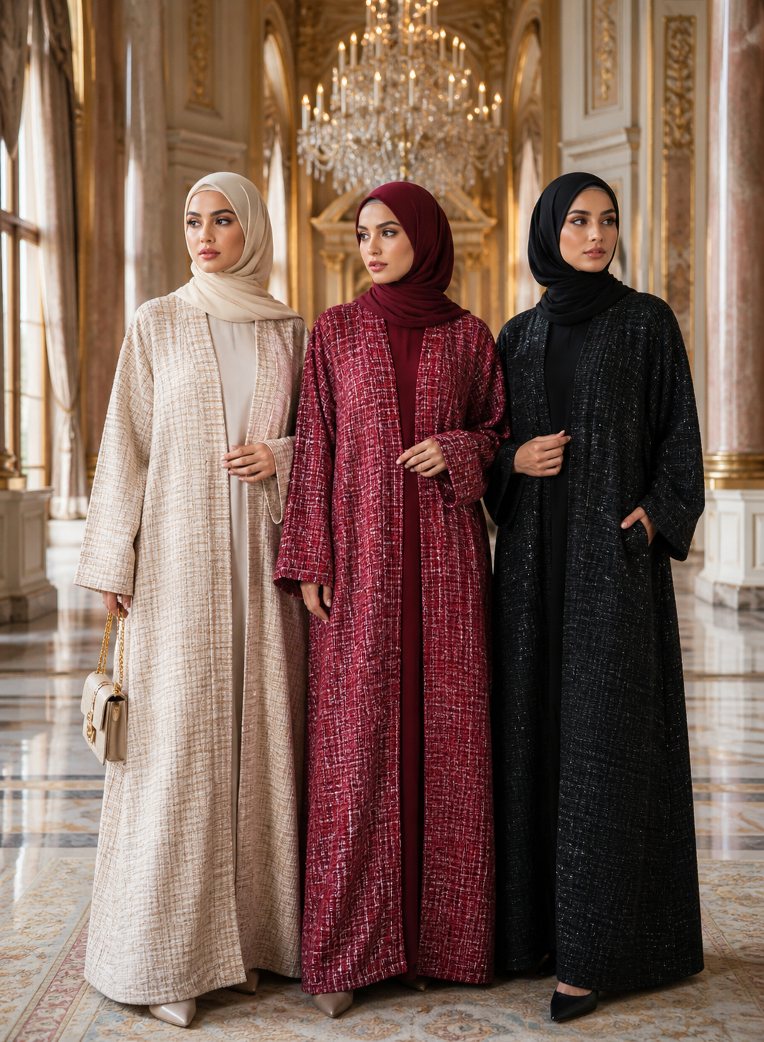 Tweed Abaya Set