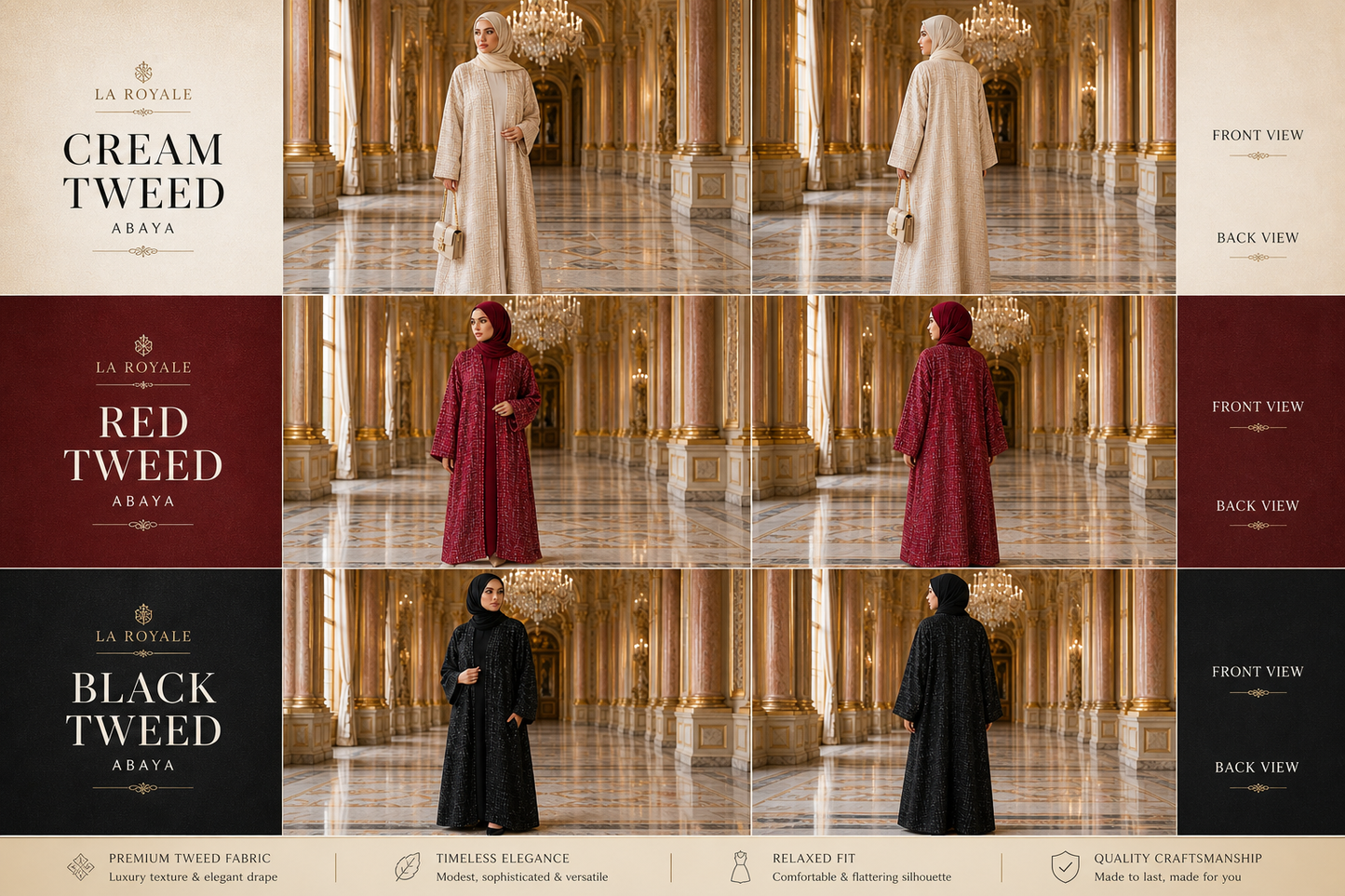Tweed Abaya Set