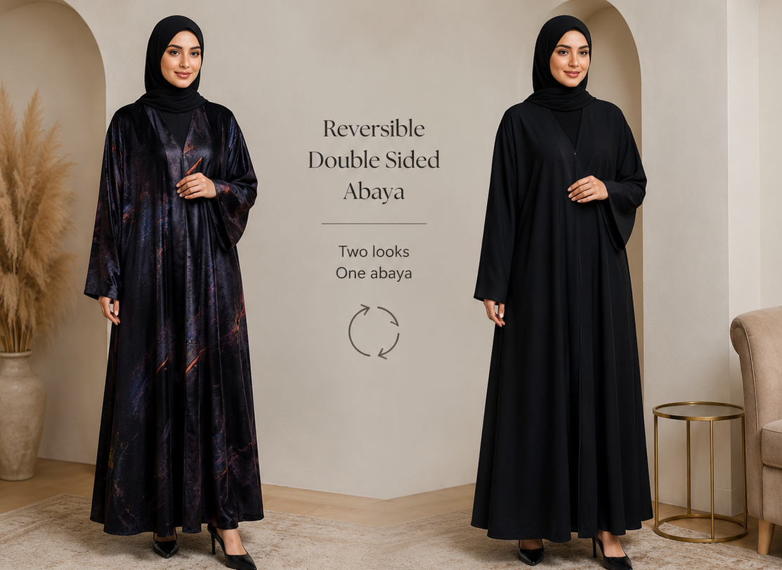HANNA Lux Double-Sided 2pc Velevt Abaya