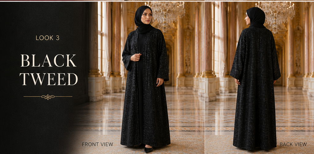 Tweed Abaya Set