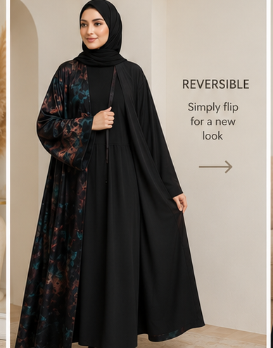 HANNA Lux Double-Sided 2pc Velevt Abaya