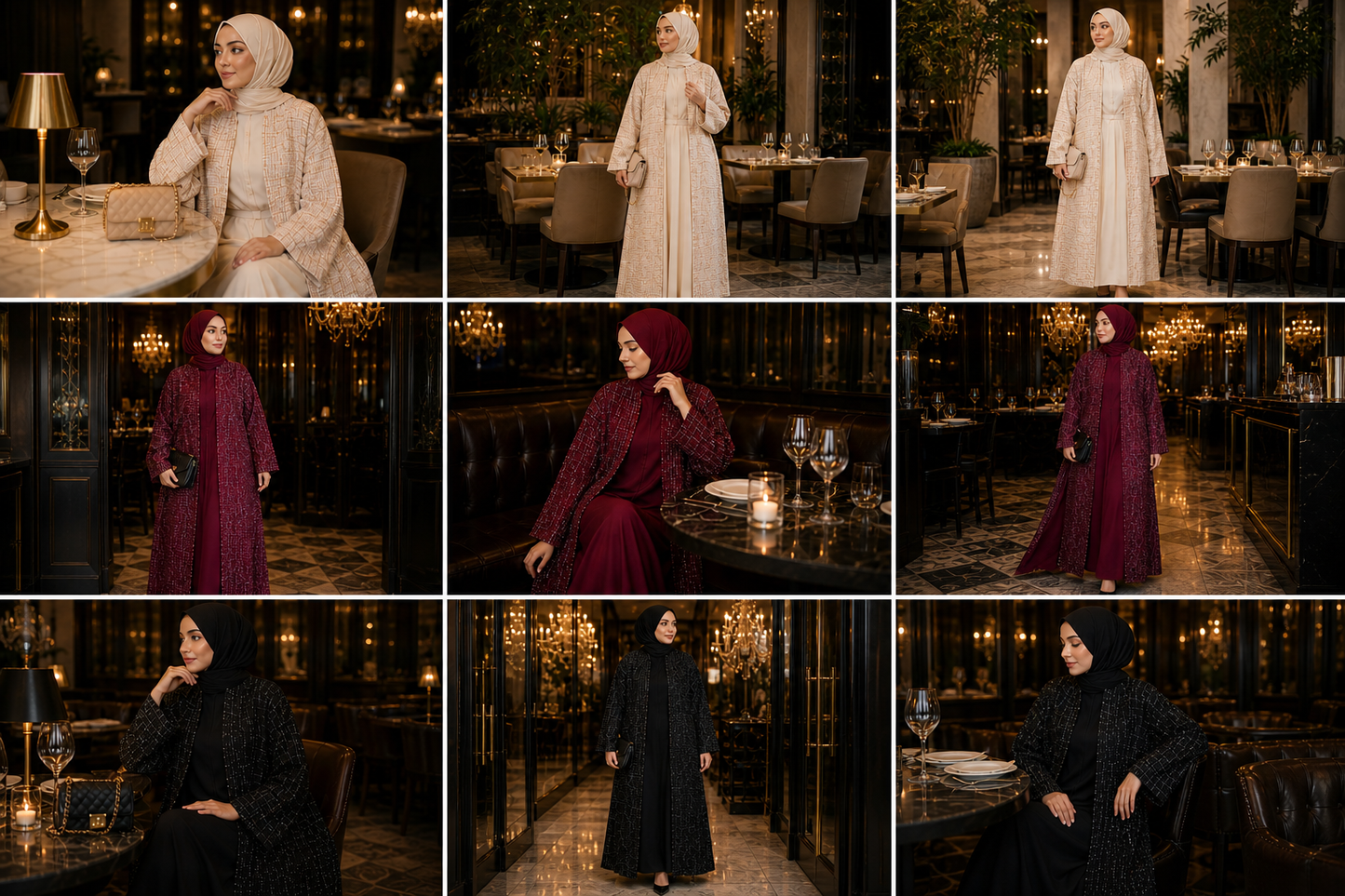 Tweed Abaya Set
