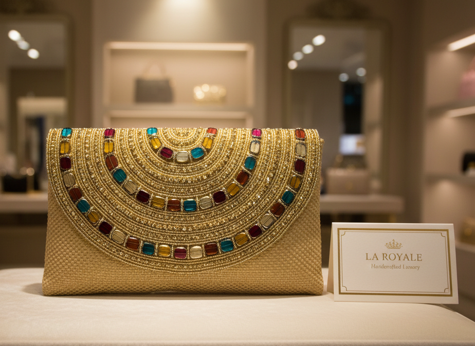 CLEOPATRA beaded Clutch