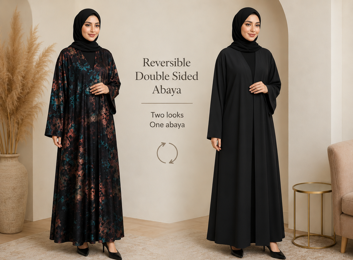 HANNA Lux Double-Sided 2pc Velevt Abaya